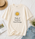 Made of Sunshine Good Energy Cream Graphic T-Shirt – Casual Everyday Wear