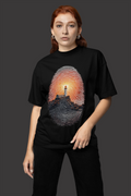 Lighthouse Fingerprint Art Graphic T-Shirt
