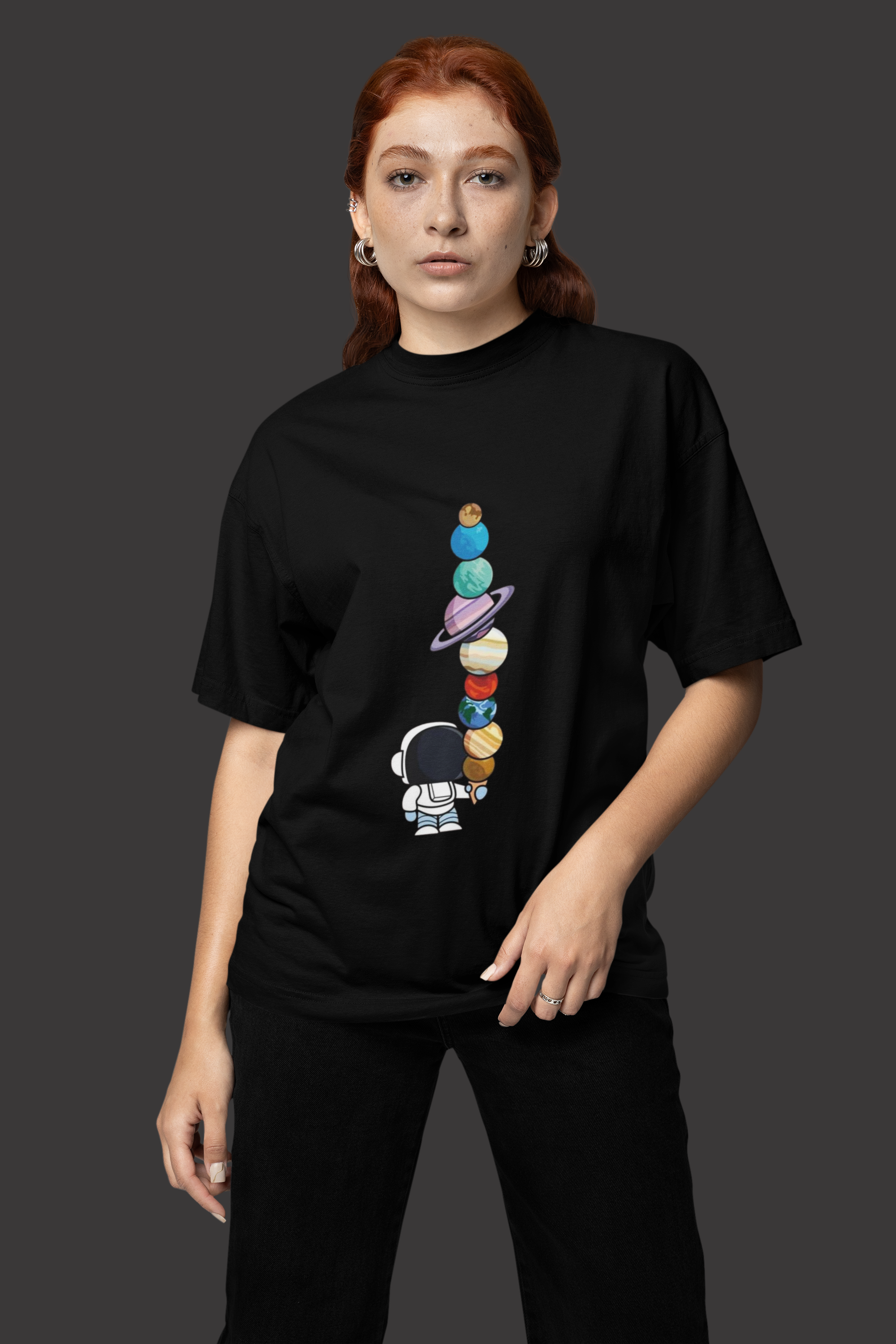 Astro Drip Planet Stack Graphic Tee