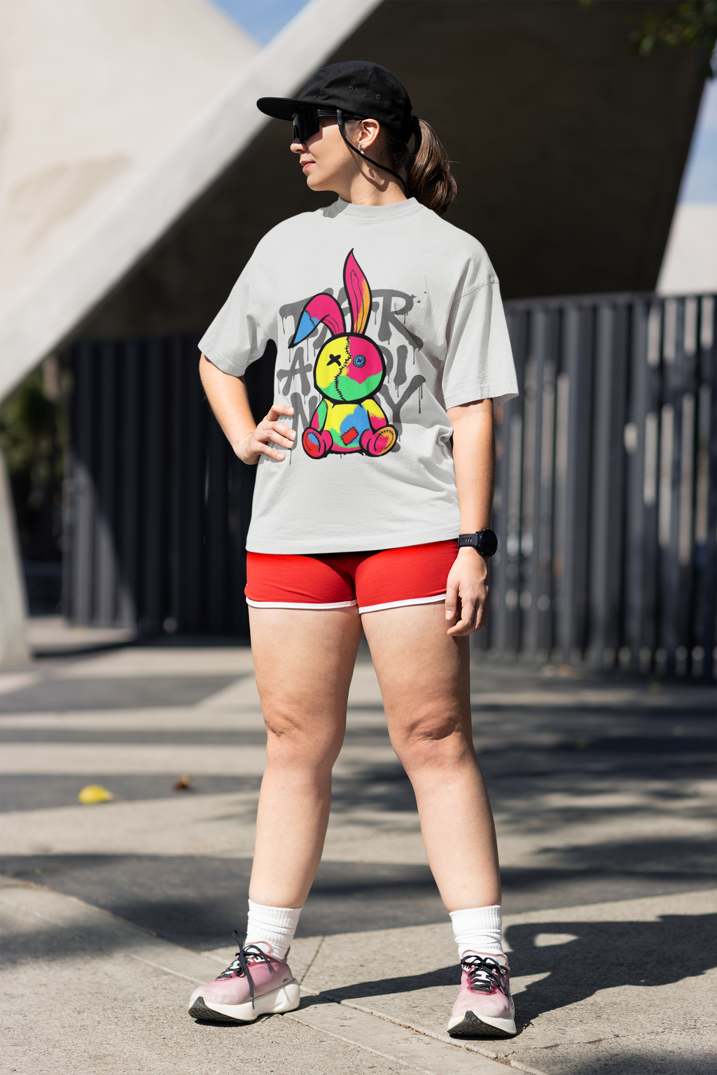 Bold Streetwear Bunny Graphic Oversized Tee
